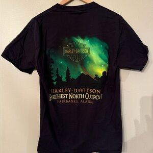 2011 Harley Davidson Fairbanks Alaska Northern Light black tee T-shirt